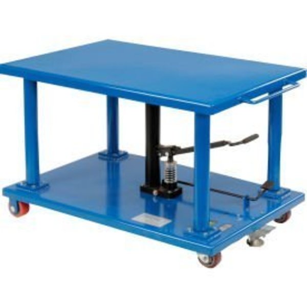 Global Equipment Work Positioning Post Lift Table Foot Control 2000 Lb. Cap. 36x24 Platform MD2048A